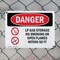 Signmission LP Gas Storage No Smoking Open Flames 50 Ft Danger Sign, Plastic, 10in W x 7in L, 2PK OS-2PACK-DS-P-710-L-1444 - alternate 8